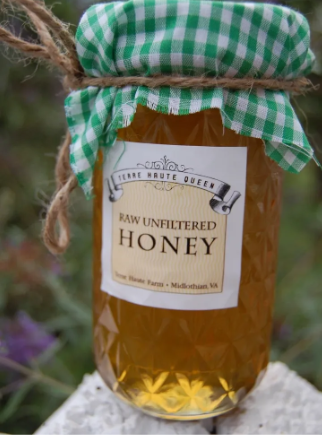 Terre Haute Honey Jar for tea on Terre Haute Farm in Midlothian VA