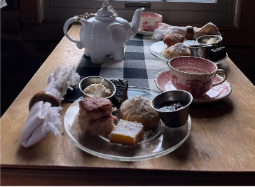 Tea setting for tea at Terre Haute Farm near Richmond VA